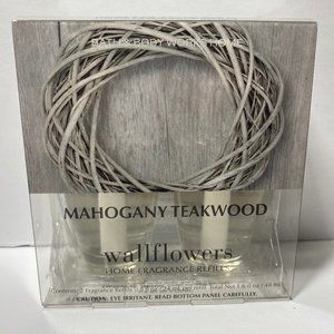 3 Bath & Body Works Wallflowers 2pk Mahogany Teak